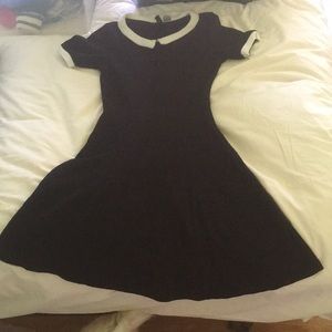 Super cute soft black ribbed and collared dress